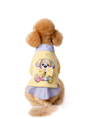 Açık Sarı Köpek Sweatshirtü “Puzzle”
