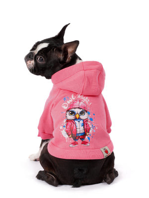 Comfy Pembe Köpek Hoodie “Owl”