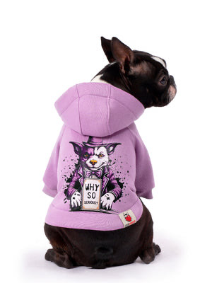 Açık Mor Köpek Hoodie “Joker”