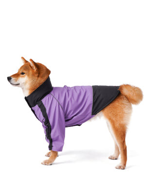Pastel Mor Su Geçirmez Köpek Montu