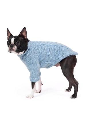 El Örgüsü Buz Mavisi Örgülü Köpek Kazak Regular Fit