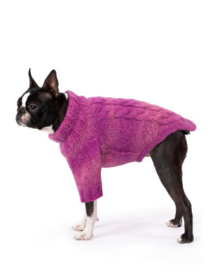 El Örgüsü Batik Leylak Rengi Örgülü Köpek Kazak Regular Fit