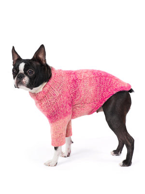 El Örgüsü Batik Pembe Örgülü Köpek Kazak Regular Fit